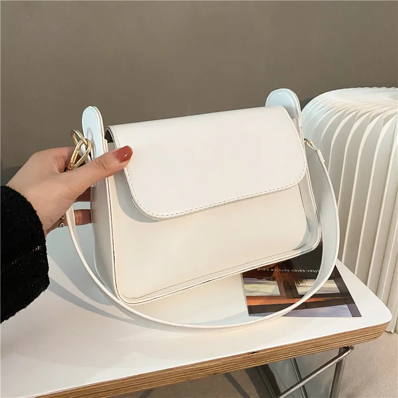 Luxury Crossbody PU Leather Solid Color Shoulder Bags For Women Satchels Hot Clutch Small Handbag Purse For Female Totes