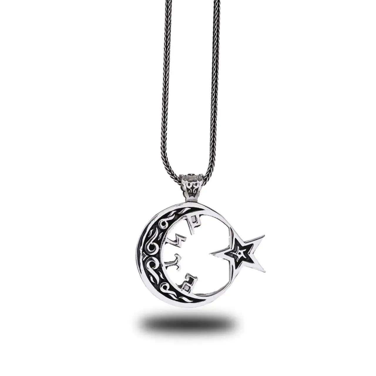 

Moon Star Etna Turkish Written 60 cm 925 Silver Necklace