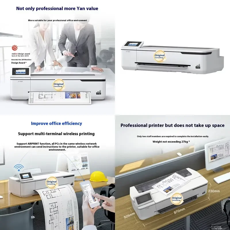Фото Для SC-T3180N: широкоформатный фотопринтер Epson A1 24 дюйма для чертежей, инженерных рисунков, печати красными штампами и цветной печатью. №1
