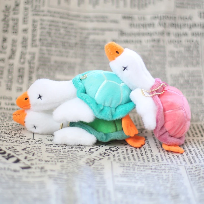

Мультяшные животные плюшевые игрушки милые большие белые гусиные с черепахой ракушки брелок креативное украшение для сумки кукла подвеска автомобильный брелок