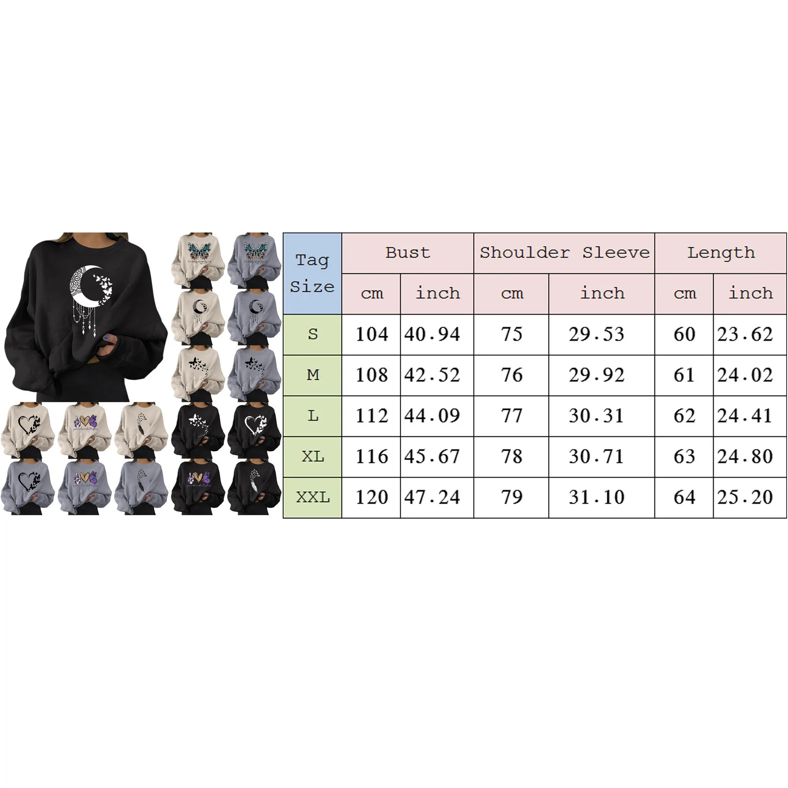 Забавный Женский пуловер в стиле Харадзюку 90-х с принтом Луны однотонный свитшот