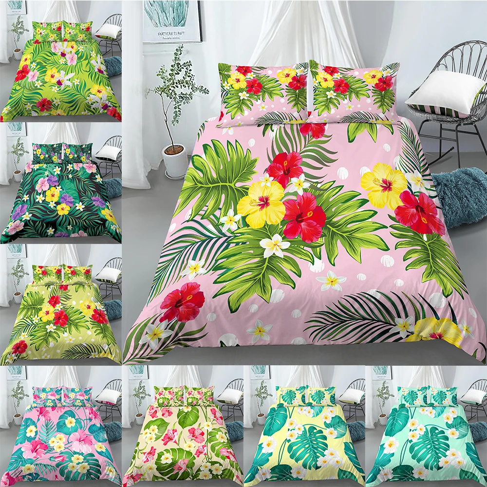 

Комплект постельного белья с 3D цветами, пододеяльник с цветочным рисунком, пододеяльник для спальни, двуспальный, Королевский размер, подод...