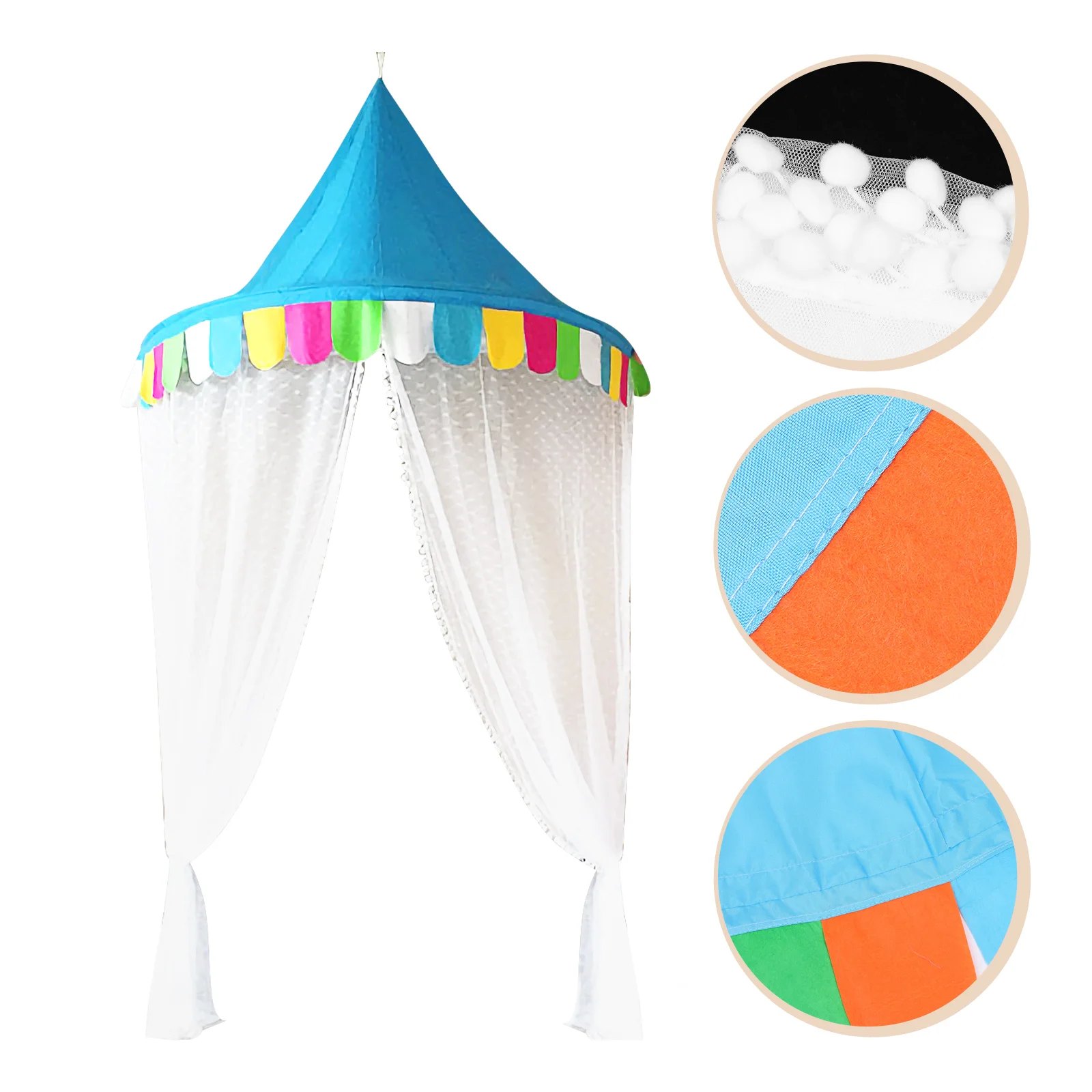 

Canopy Bed Net Bedroom Dome Girls Kids Room Netting Child Tent Curtains Toddler Nursery Curtain Crib Half Reading Children