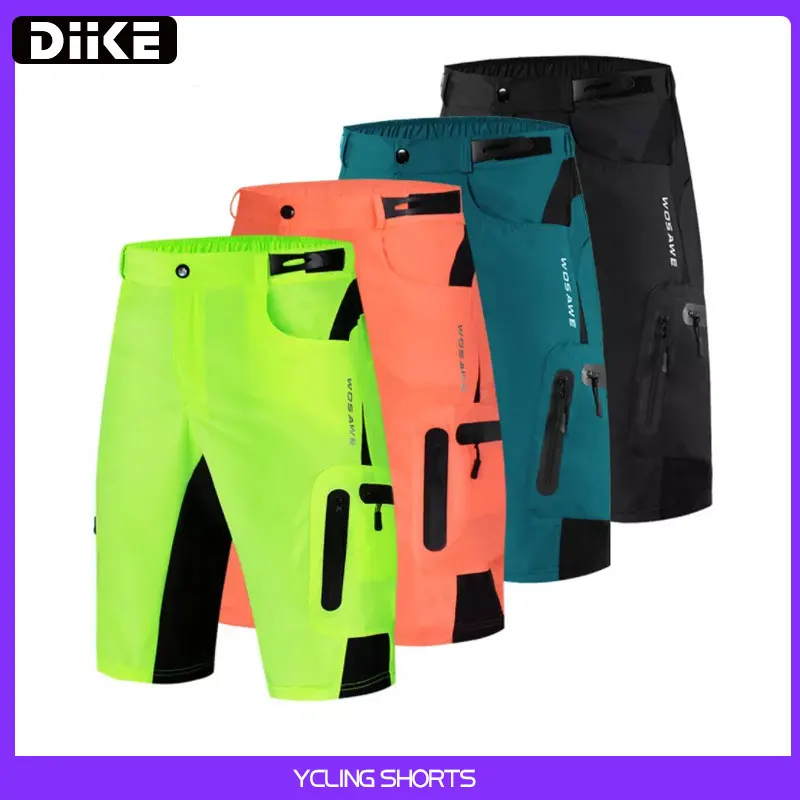 

STAYERZ Men Padded Baggy Cycling Shorts Reflective MTB Mountain Bike Bicycle Riding Trousers Water Resistant Loose Fit Shorts