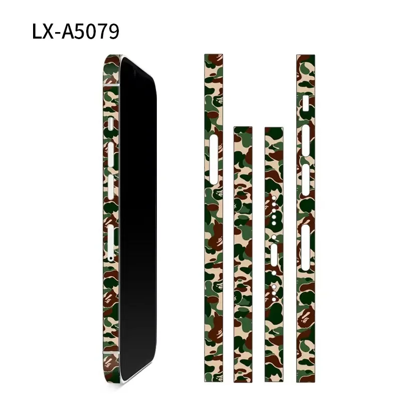 

2PCS Camouflage Stickers for iPhone14 13 Pro Max 12 Mini 13 Pro Films Decal Skin Aurora Design 3M Side Film Protector Sticker