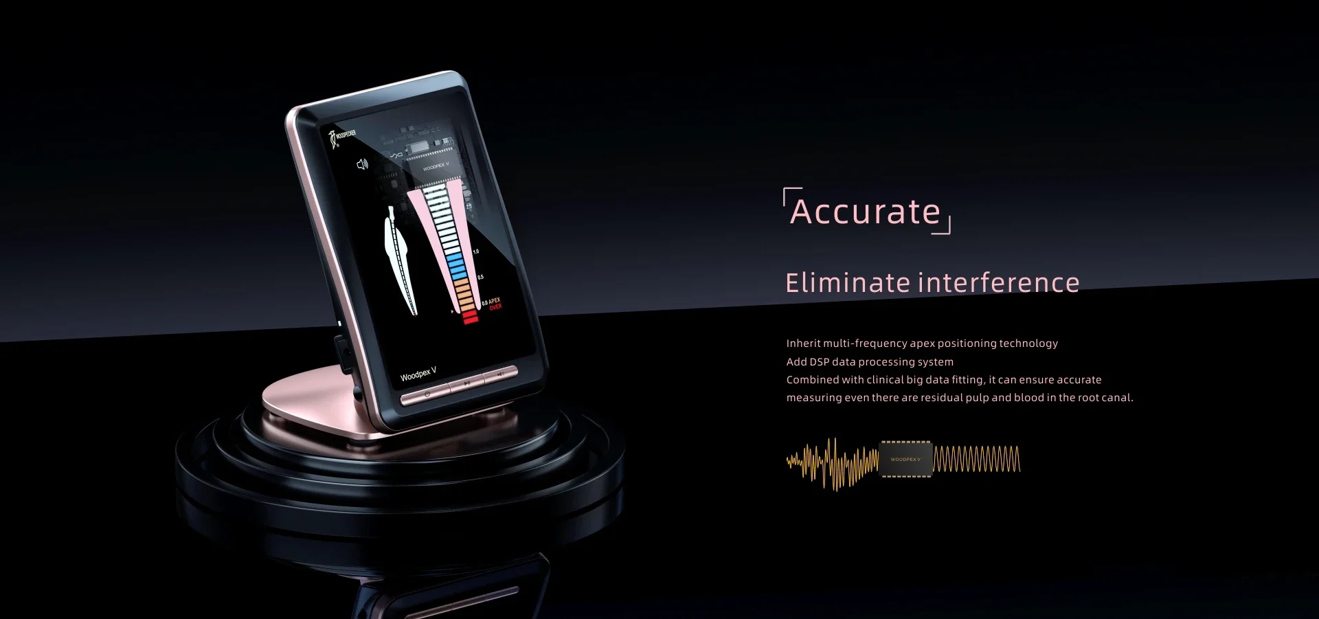 Оригинальный стоматологический локатор вершины Woodpex V многофункциональная