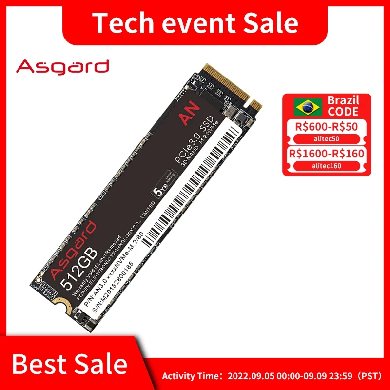 

Новый жесткий диск Asgard M.2 ssd M2 512 Гб PCIe NVME 512 ГБ 1 ТБ