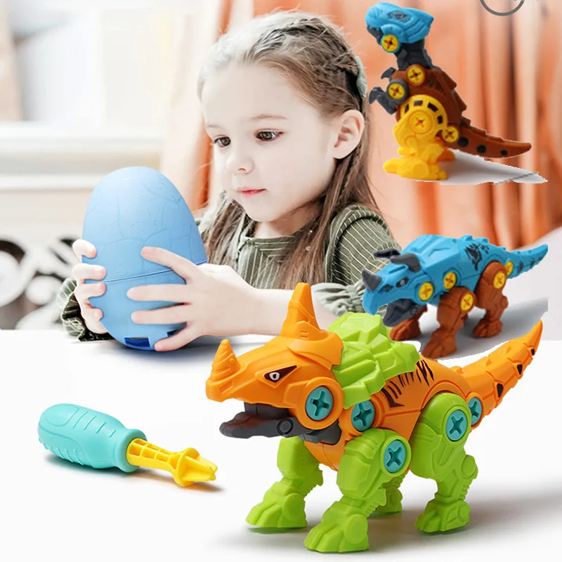 

DIY disassembly assembly dinosaur toy set screw nut combination assembling dinosaur model educational toy for children kids gift