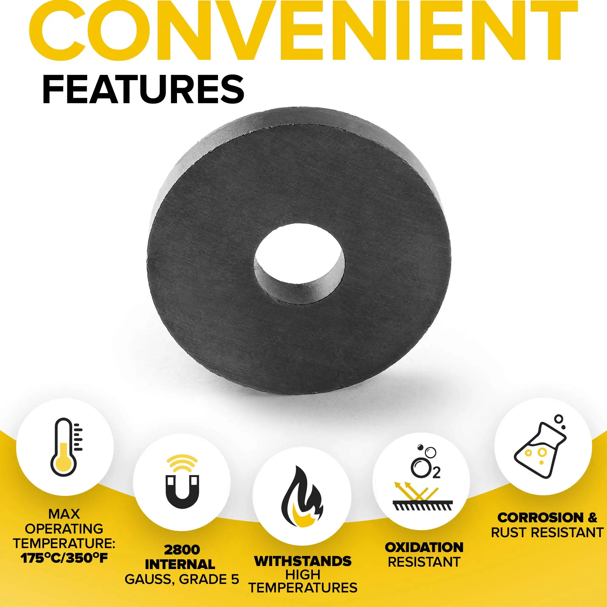 Ферритовые кольцевые магниты с отверстиями OD35xID18x6m круглый диск пончики для