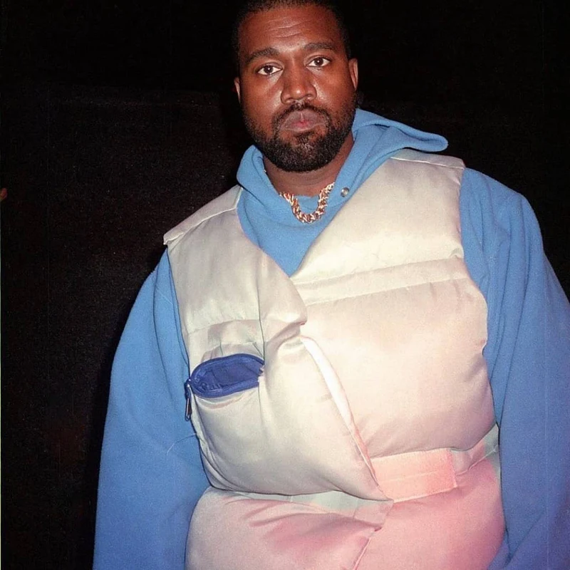 

2021 зимний высококачественный пуховой жилет Kanye West для мужчин и женщин уличная одежда в стиле хип-хоп теплый жилет на белом утином пуху жилет ...