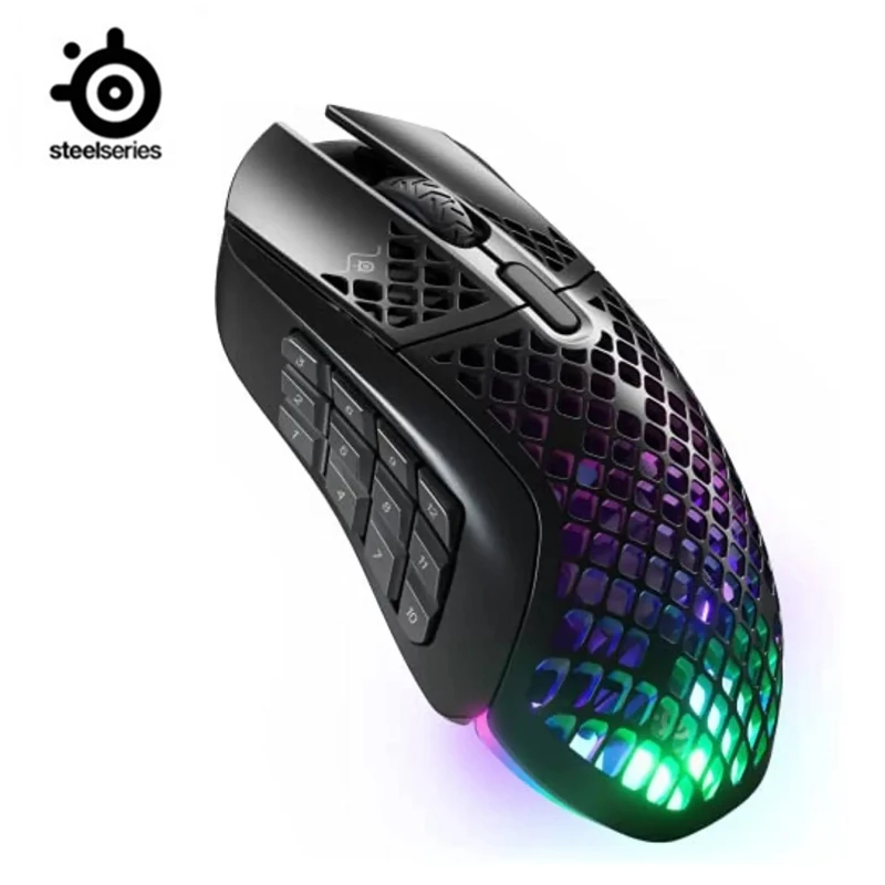 Беспроводная игровая мышь SteelSeries Aerox 9 Holey RGB сверхлегкая 18 кнопок Bluetooth/4 4 ГГц К DPI