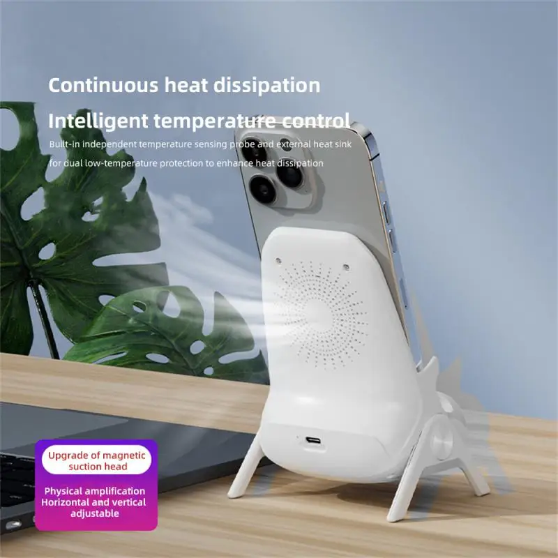 

Dual Low Temperature Protection Mobile Wireless Charger Automatic Sensing Abs+pc Lazy Chair Type-c 15/10w/ 7.5w/5w Large Coil