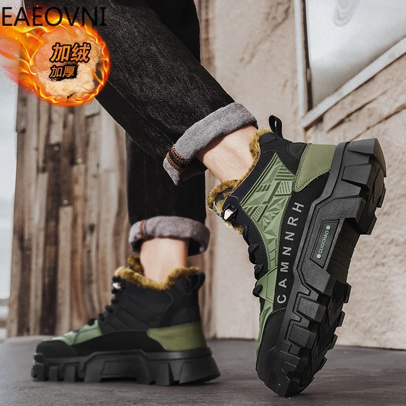 Мужские уличные ботинки взрывного стиля стильные легкие мужские байкерские