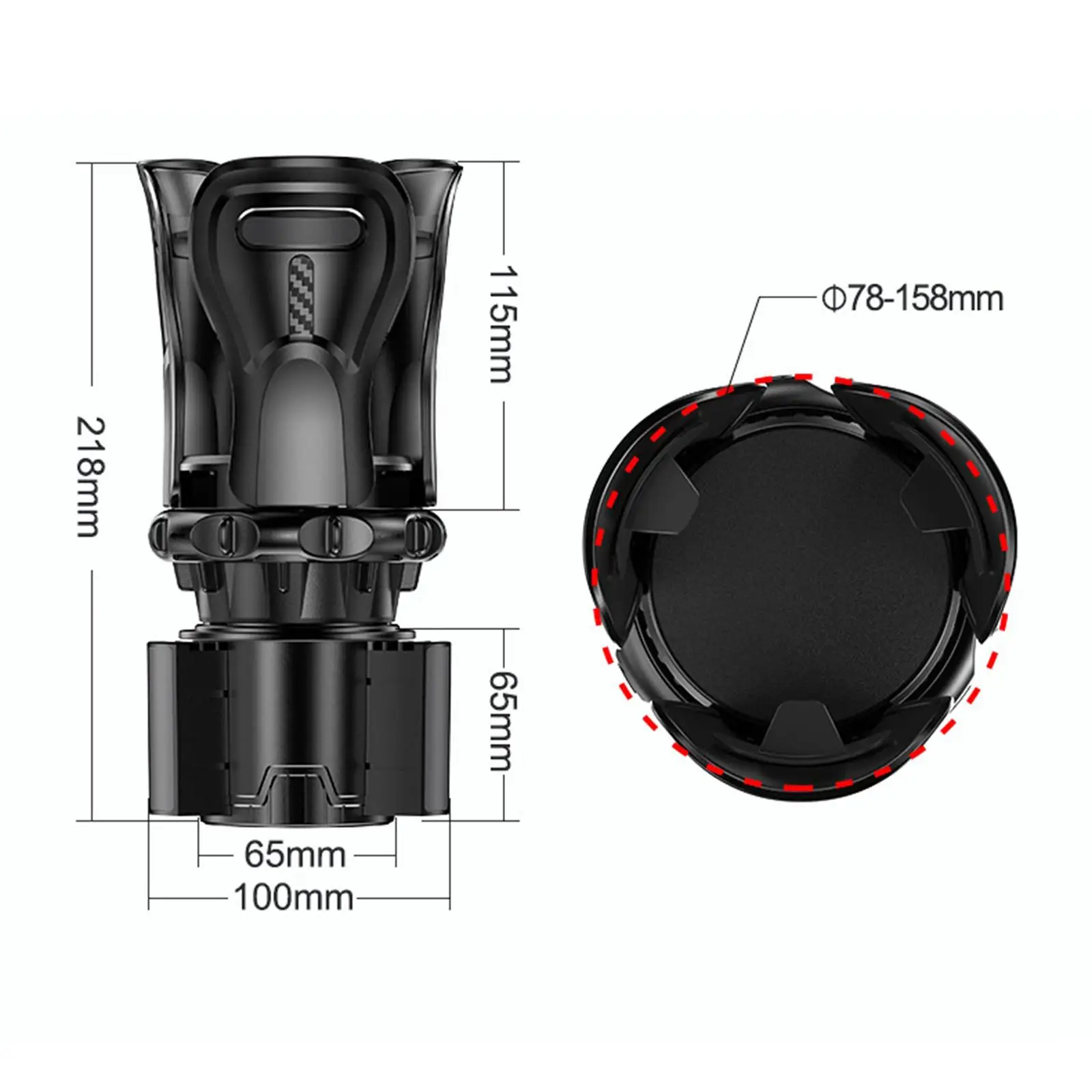 Большой автомобильный подстаканник с расширяемым основанием расширяемый для