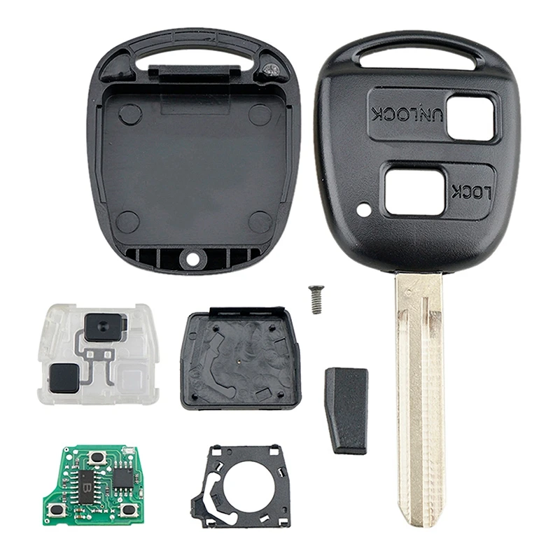 

Интеллектуальный Автомобильный ключ дистанционного управления 2 кнопки 4C Чип-ключ для автомобиля Fob подходит для Toyota Corolla 2001-2007 304MHZ