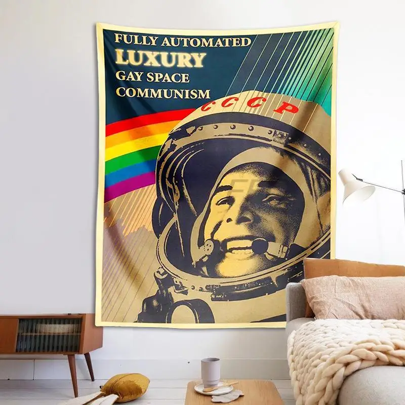 

Stalin Soviet Vintage Tapestry Celebrity Wall Poster Decor Boho Art Aesthetic Room Decor Tapestries I Am Sofa Blanket Yoga Mat