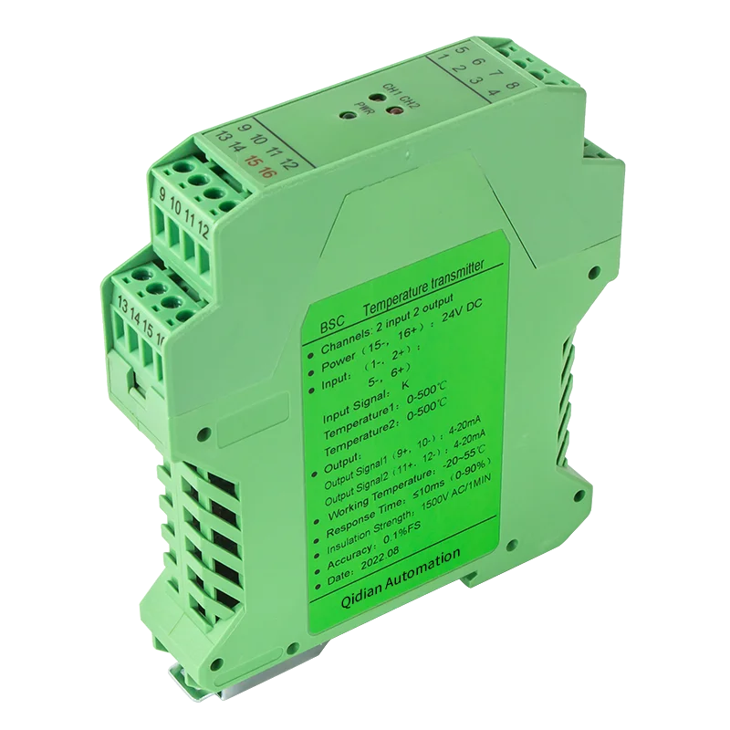 Датчик температуры термопары типа J 0-1200 ℃ Преобразователь сигнала 4-20 мА 0-10 В 0-5