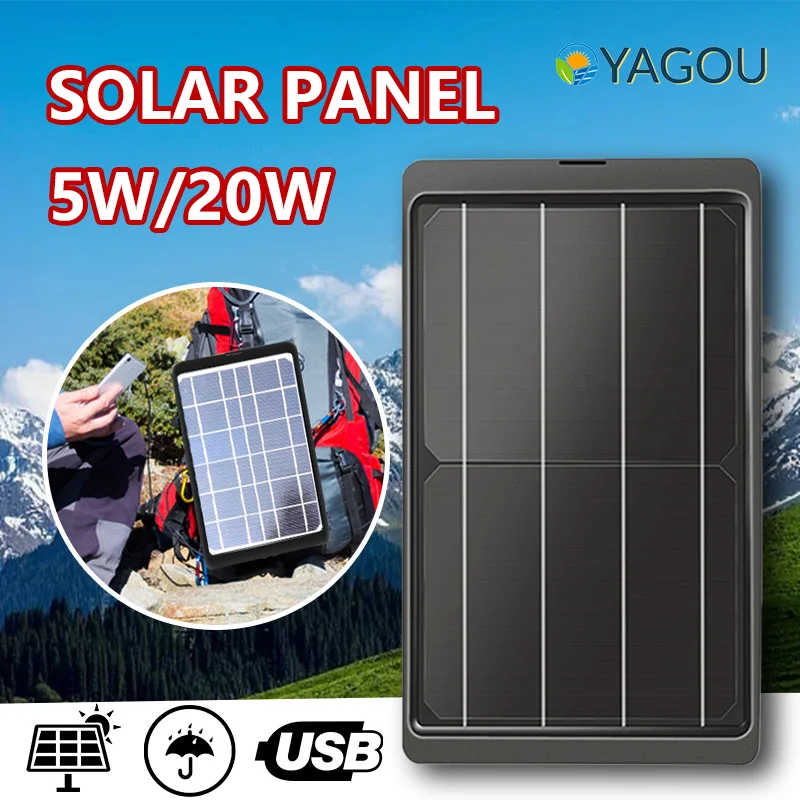 

YAGOU Portable Solar Panel 10W 5V MPPT Smart Stabilizer USB Safe Charge for Battery Power Bank Mobile Phone APPLE Outdoor Camp