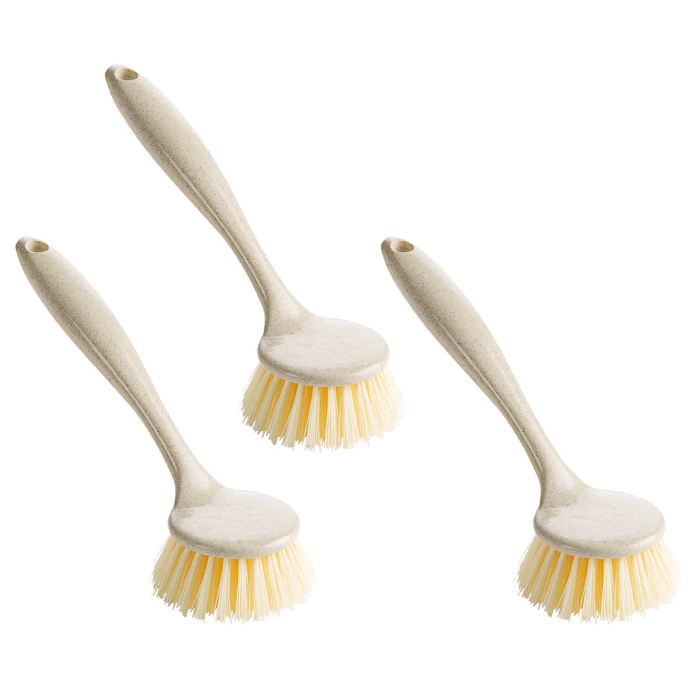 

3 шт., щётки для кухонных кастрюль, с длинной ручкой