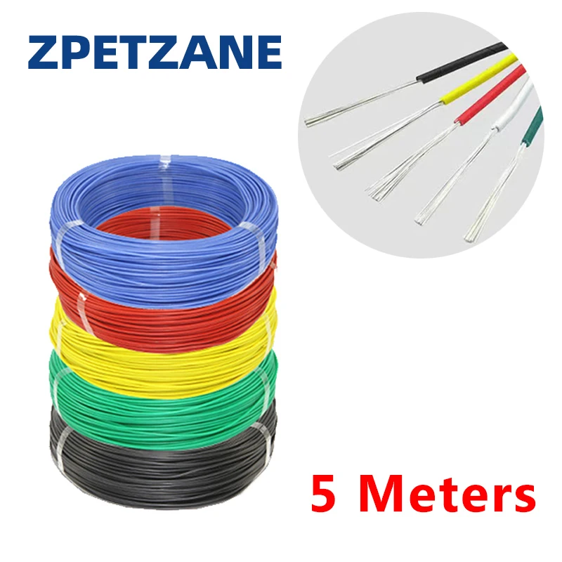 5 м/лот UL1007 Электрический провод 5 м 16AWG 18AWG 22AWG 24AWG 26AWG 28AWG 30AWG PVC DIY электронный кабель проводки