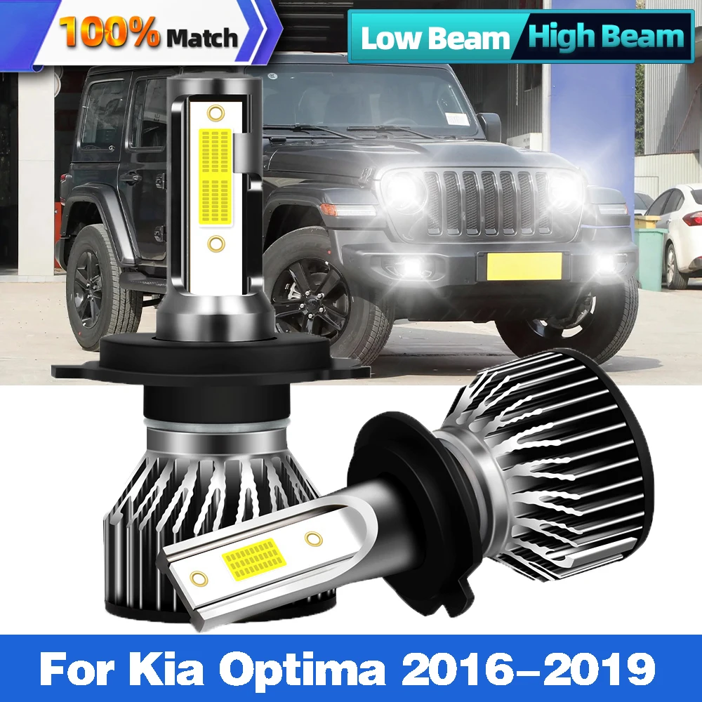 

2PCS 12000LM Canbus LED Headlight 9005 HB3 9006 HB4 LED Lamp Bulbs CSP Chip Car Light 12V 6000K For Kia Optima 2016-2019