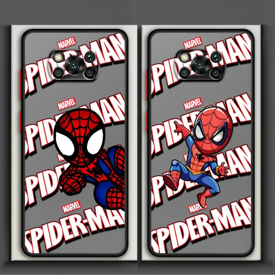 Фото Чехол Q-Version Jumping Spider Man для Xiaomi Poco C51 C50 M5s X3 NFC C40 X3 X4 X5 Pro F3, матовый чехол для телефона №3