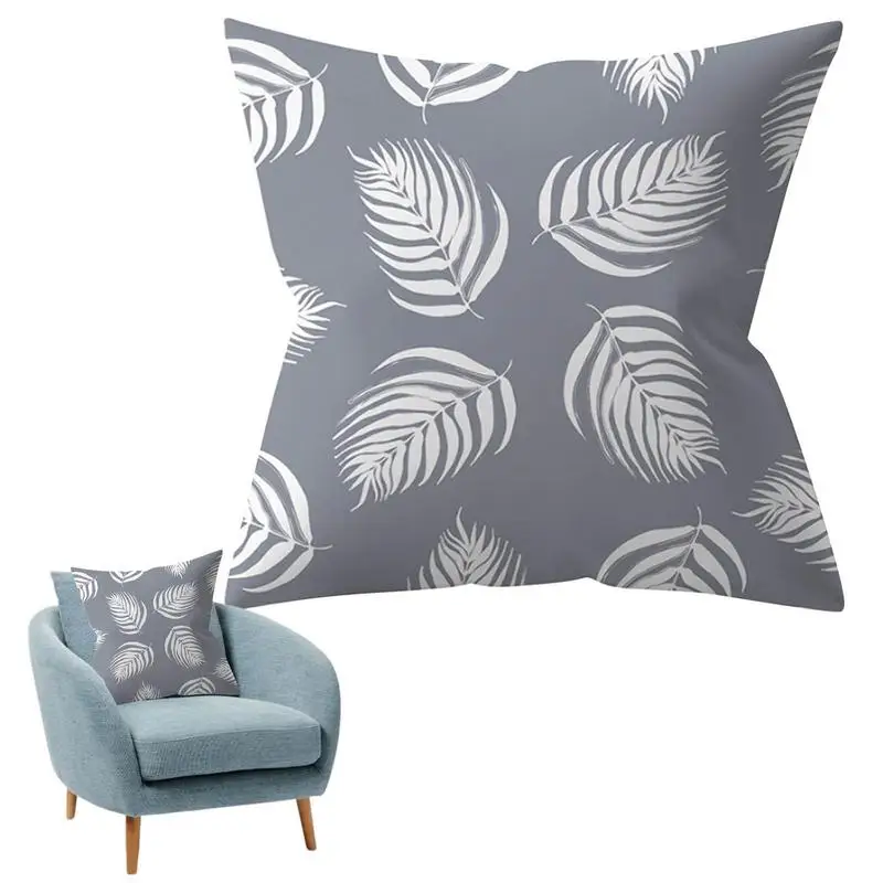 

Pillowcase Decorative Pillowcase Gray Geometric Soft Solid Square Cushion Cover Sofa Sofa Bed 18 X 18 Inches