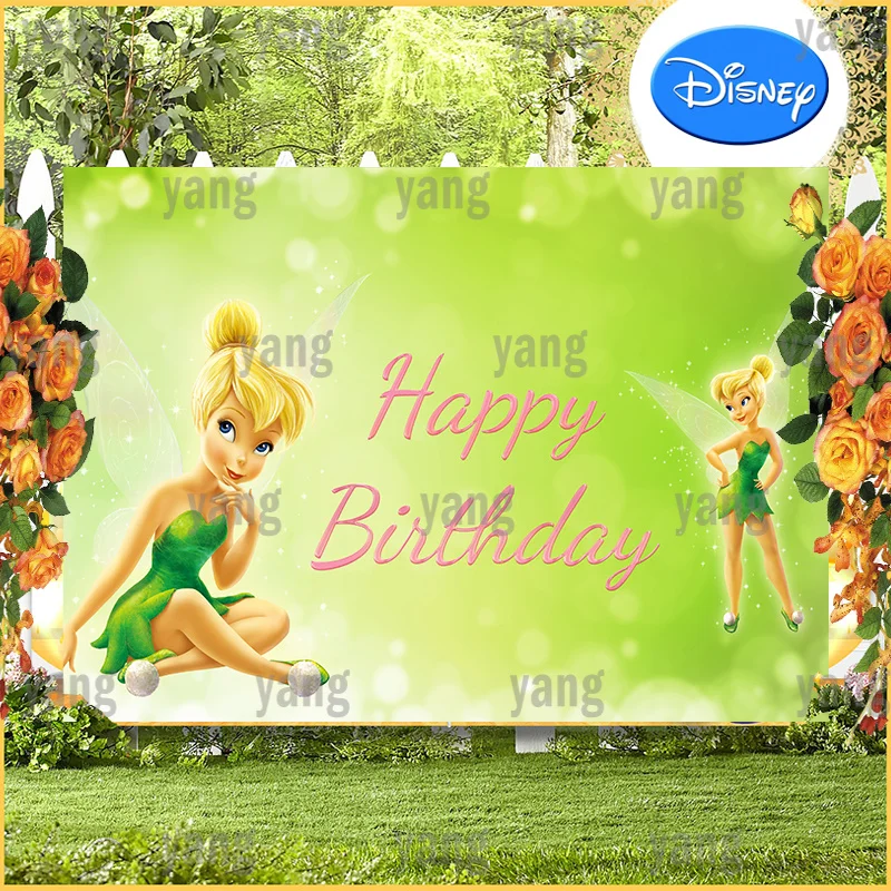 Disney Long Blonde Hair Princess Tinker bell Cartoon Lovely 