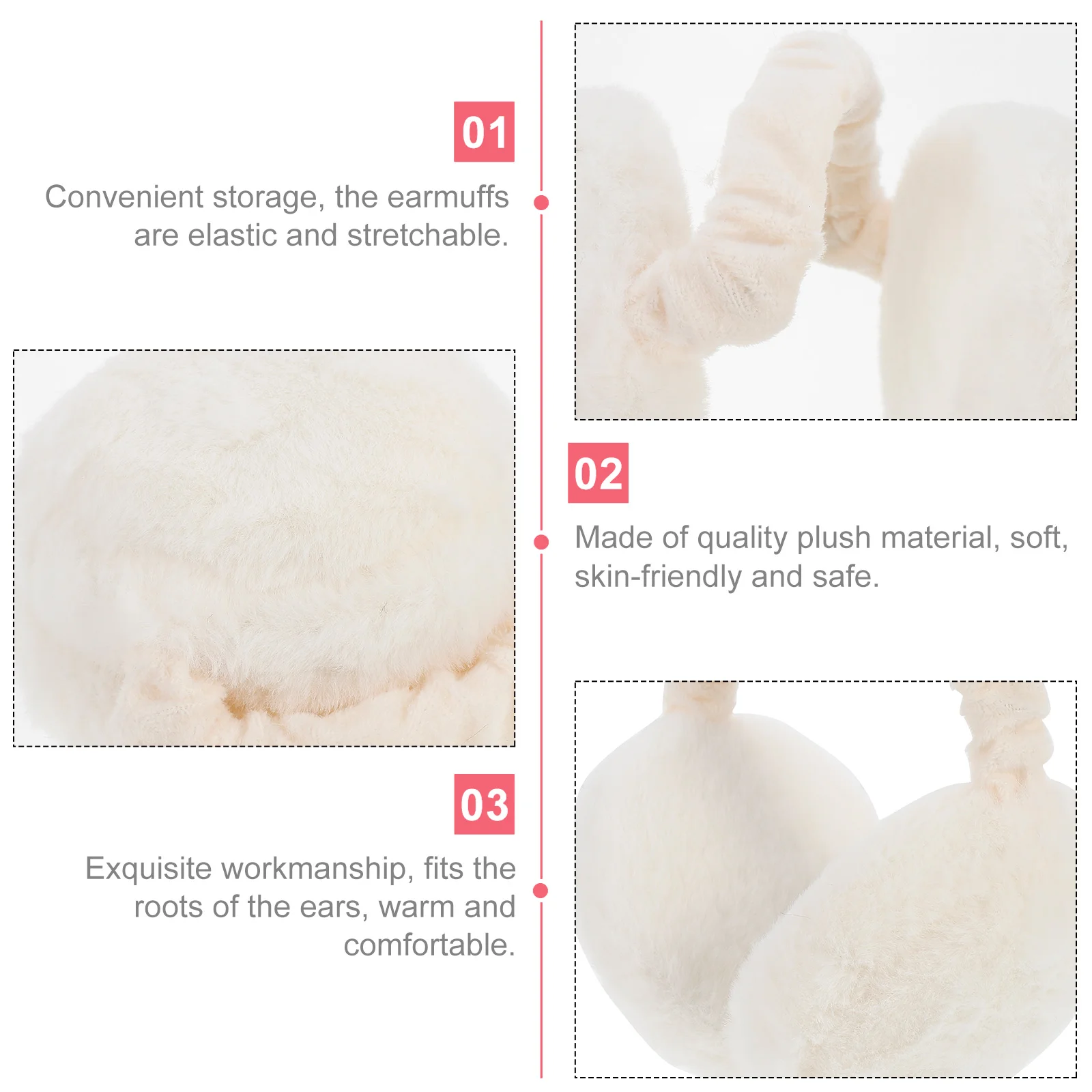 

1Pc Winter Mens Headbands Plush Warm Ear Covers Ear Muffle