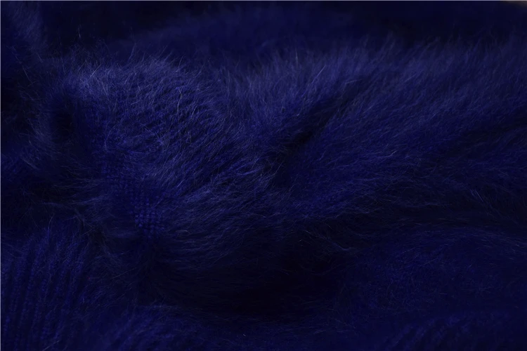 Женская осенне-зимняя одежда синяя волосатая плюшевая норковая кашемировая