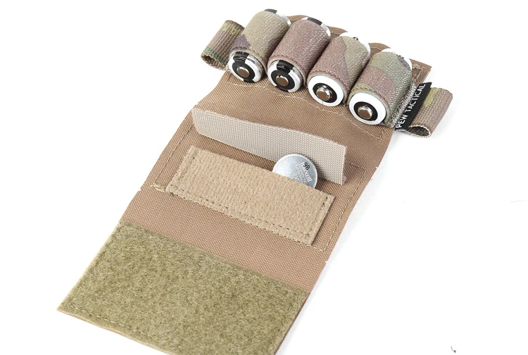 Tactical AXL Battery Storage Bag Helmet Battery Bag CR2 CAR123A 5 # Camouflage Outdoor Hunting Military Products