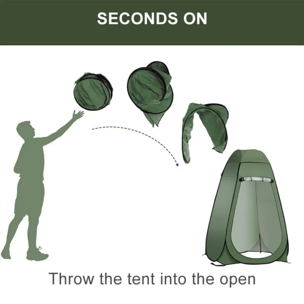 

Портативная палатка для купания с защитой от ультрафиолета, мобильная душевая палатка с тремя окошками, удобный походный туалет для рыбалки, защита от УФ излучения, водонепроницаемая