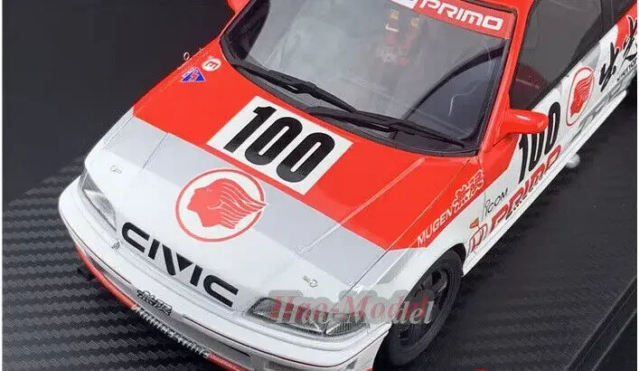 Одна модель 1/18 для Honda EF9 JTCC # 100 1990-х литая под давлением автомобиля из смолы