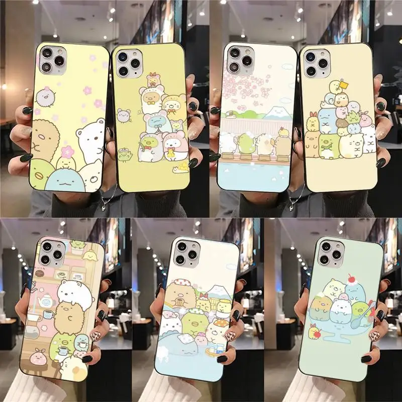

Cartoon Corner Creature sumikkogurashi Phone Case For iphone 14 Plus 13 12 Mini 11 Pro XS Max X XR Cover