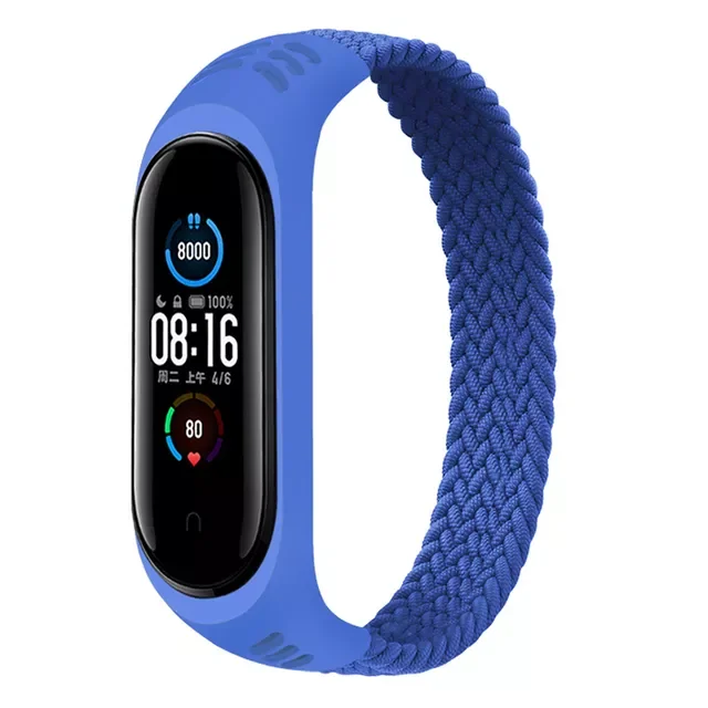 

smart watch Nylon Braided Solo Loop Strap for Mi Band 3 4 5 6 Universal Bracelet Belt Wristband for Mi Band 6 5 4 3 Watch Band