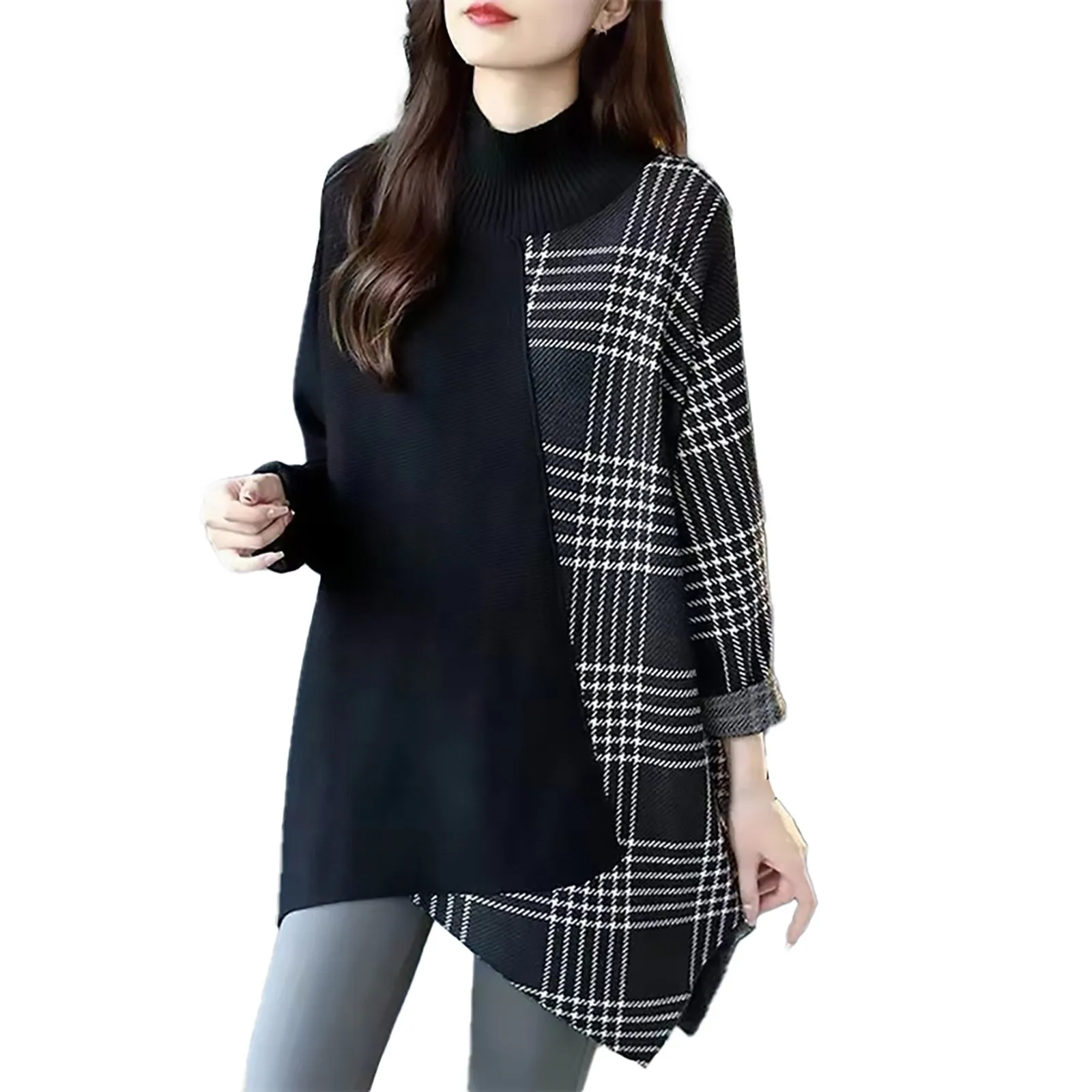 

Новинка 2022, свитер с круглым вырезом, женская одежда, вязаные свитера на зиму, женская Свободная блузка с тонкой нитью, пушистый свитер, коре...