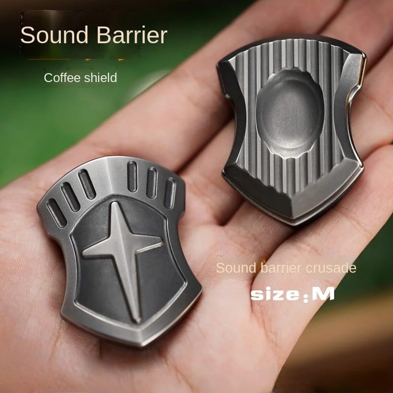 Enlarge EDC Crafts Pop Shield Sound Barrier First Generation Cross Riding Army Pop Brand Coin Metal Decompression Toy