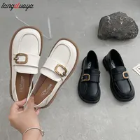platform loafers women gothic school mary jane lolita shoes for women black flat ladies white shoes GIRL SHOE WOMAN mary jane