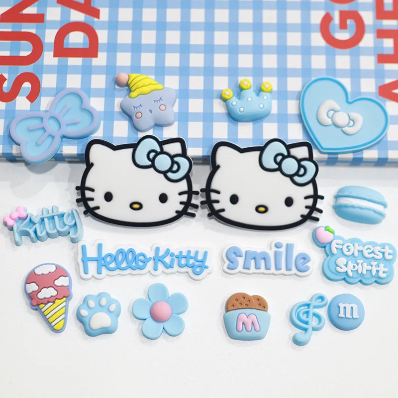 Синяя обувь Hello Kitty подвески аксессуары для обуви KT Cat рождественские подарки