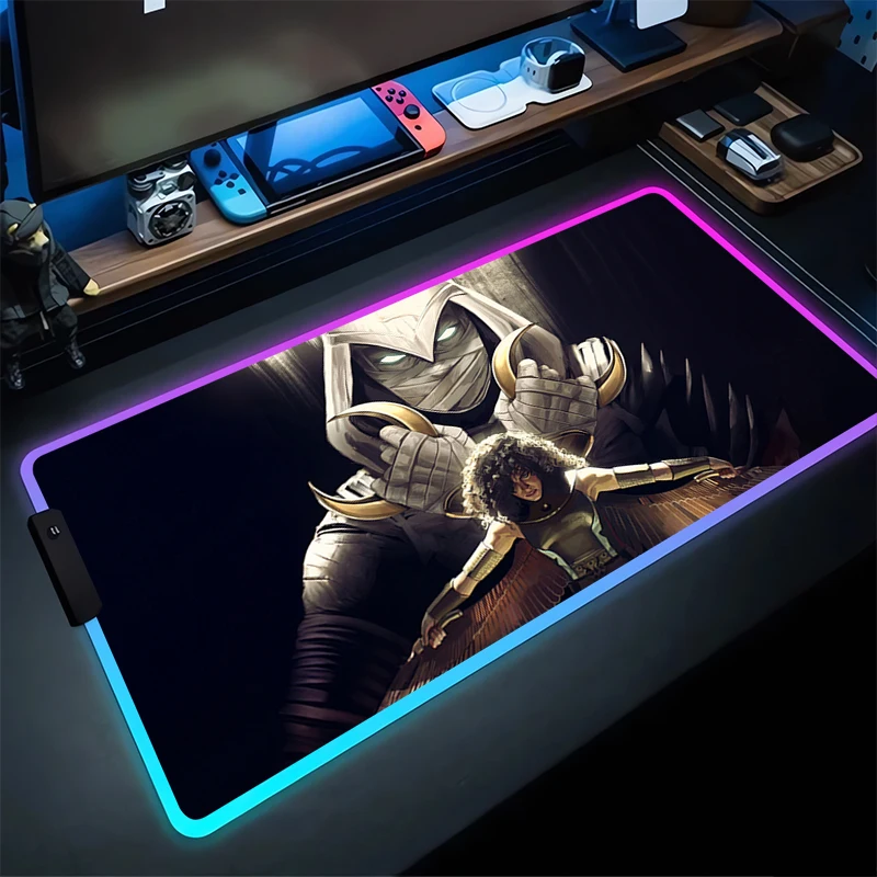 Большой игровой коврик для мыши RGB M-Moonlight ноутбука с подсветкой клавиатуры