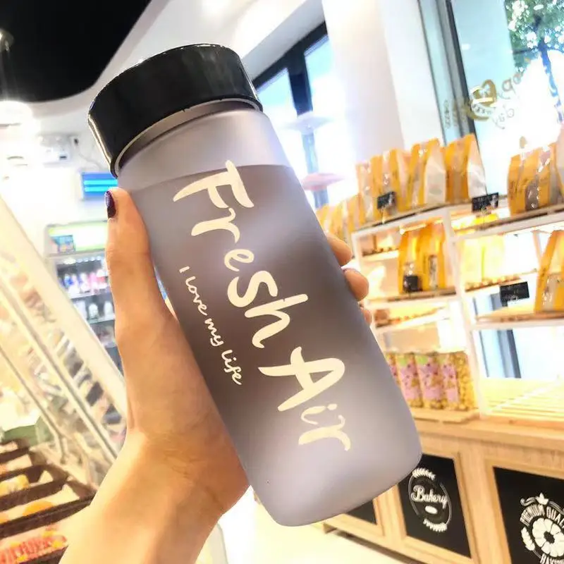 

600ml Portable Bottle for Drink Plastic Leak Proof Sports Bottles Protein Shaker Water Bottle Drinkware Transparent Water Bottle