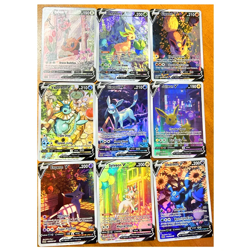 9 шт./набор, игрушки покмеон V, сильвеон, листья, гласеон, зеркаон, Umbreon, джелтеон, хобби, коллекционные предметы, игра, Коллекционная модель