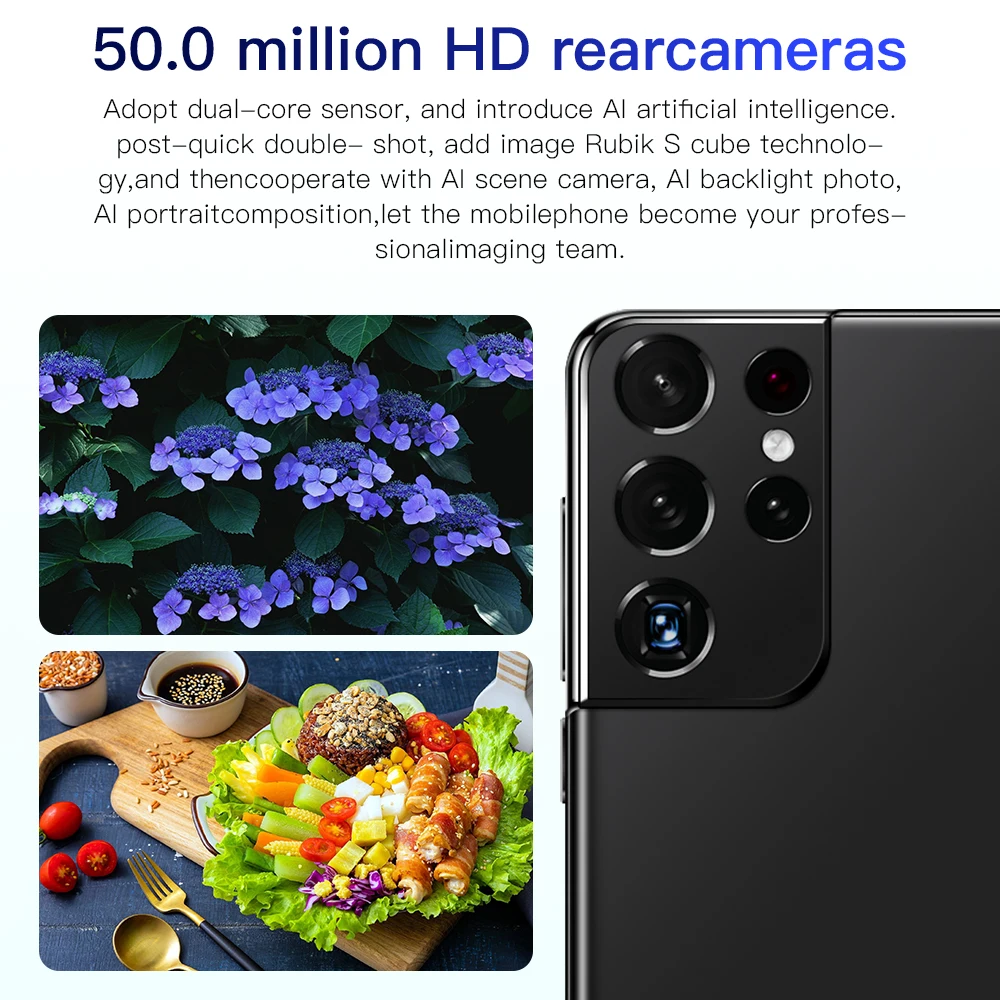 s21 ultra cell phone 16g 512g daul sim 5g celuar global version andriod smartphone 3250mp telefon 6800mah battery mobile phones free global shipping