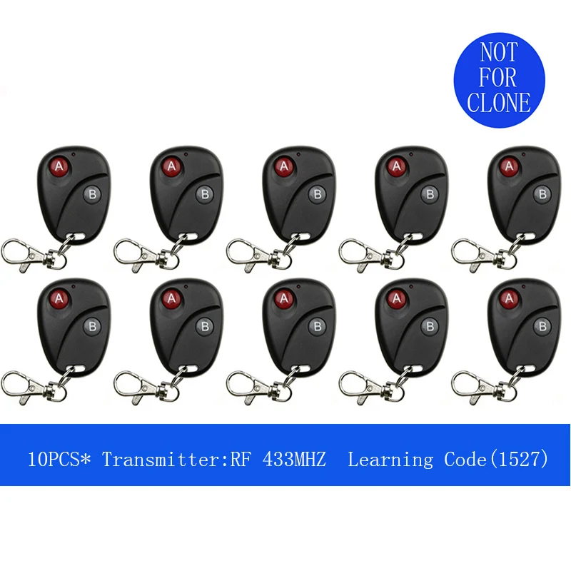 10 шт. универсальный беспроводной 2 4 кнопки 433 МГц RF передатчик пульт