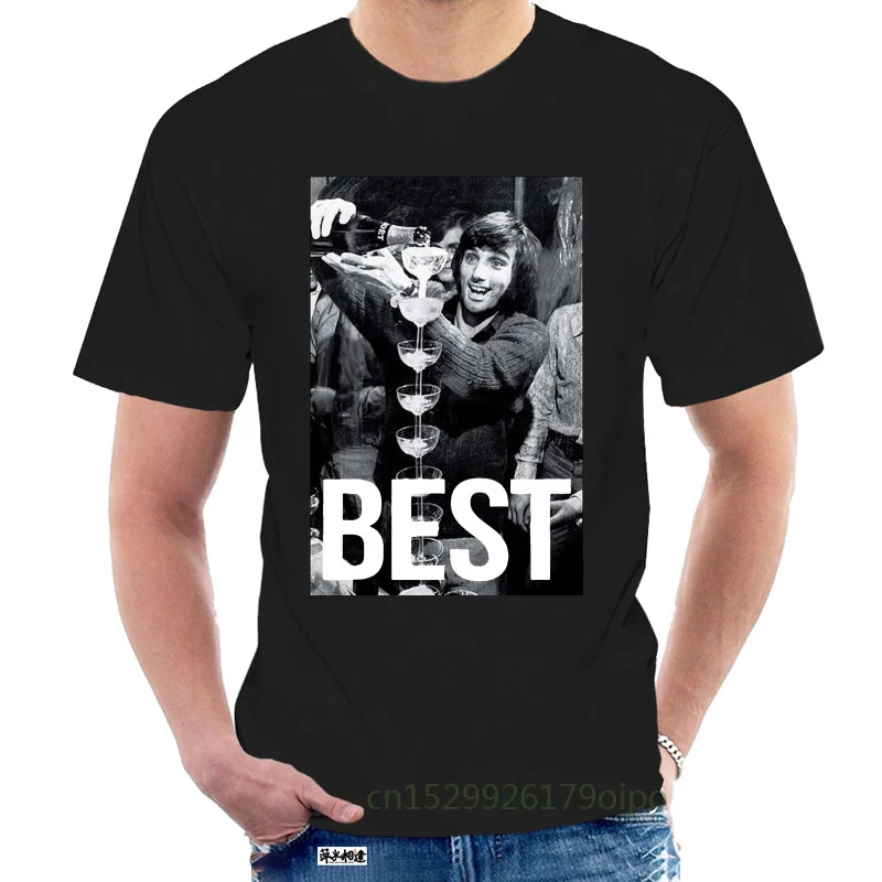 

T-hentaii shirt PHOTO GEORGE BEST Moet white the happiness is have my T-hentaii shirt New @095398