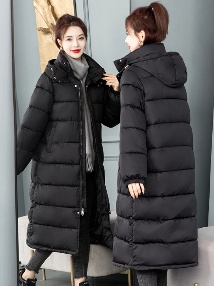 Winter Coat for Women Hooded Thick Padded Jacket 2022 New In Fashion Winter Clothes Women Warm Parkas Puffer Jacket Women Tops