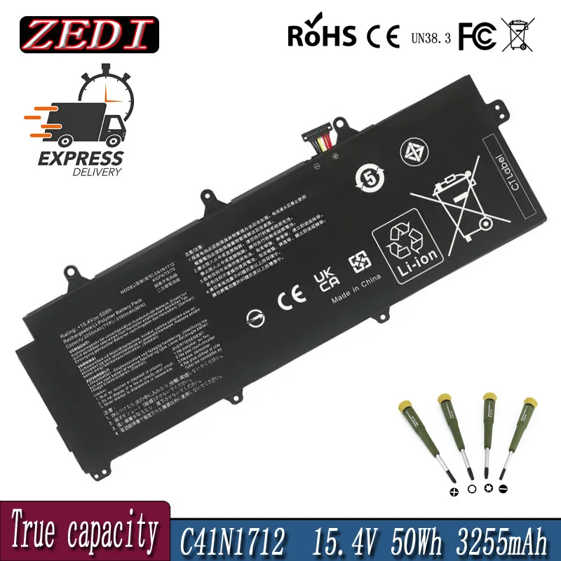 ZEDI Новый аккумулятор для ноутбука C41N1712 ASUS GX501 GX501Vl GX501GI GX501G GX501GM GX501GS GX501VSK GX501VS-XS71