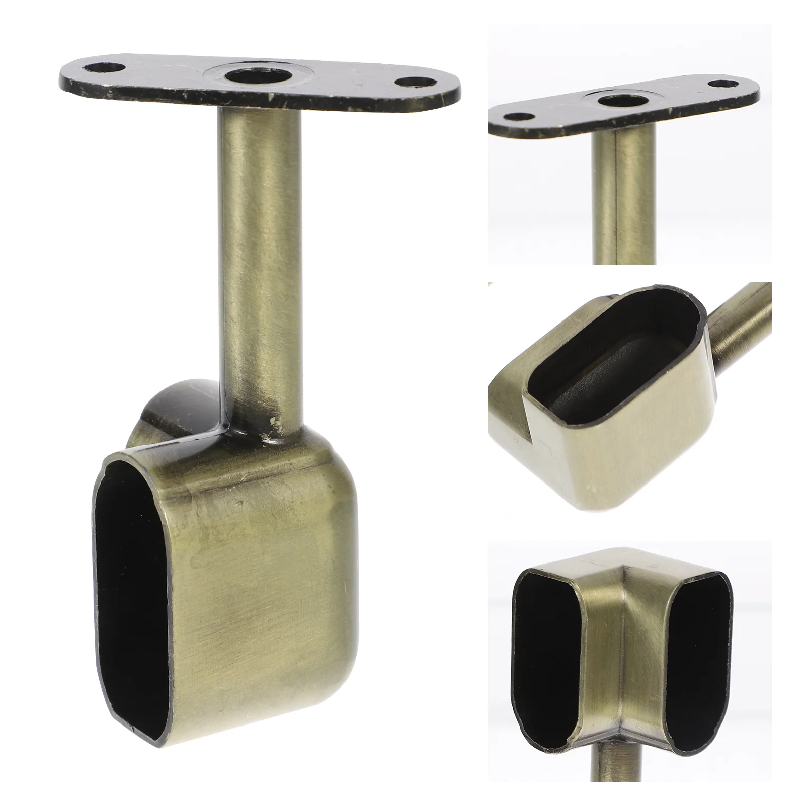 

Rod Closet Holder Curtain Bracket Support Wardrobe Pipe Shower Corner Pole Socket Lever Hangers Oval Flange Rail Brackets Degree