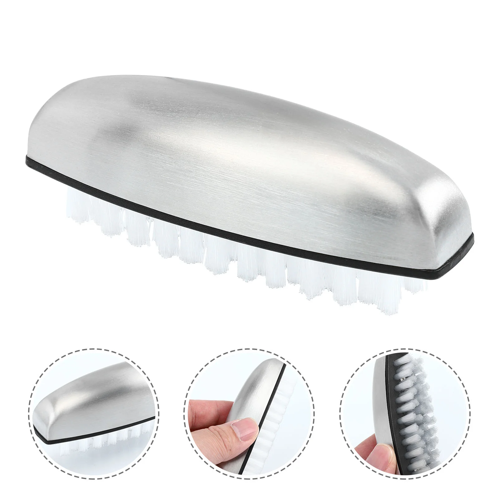 

Stainless Steel Nail Cleaning Scrubbing Brush Kitchen Hand Washing Tool