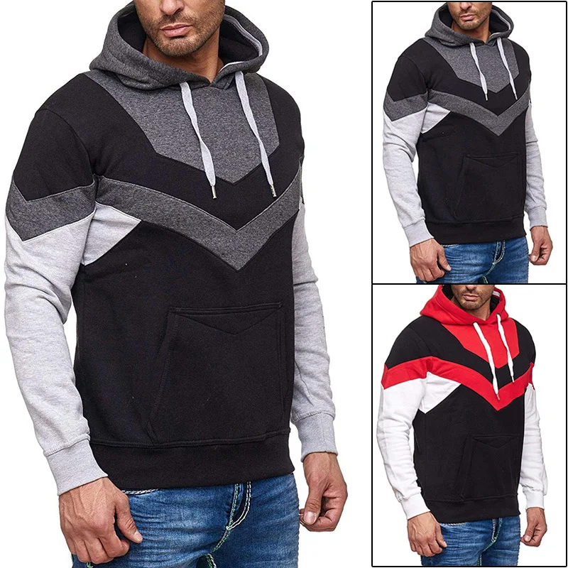 

New autumn/winter men's matching color hoodie hoodie loose sweatshirt